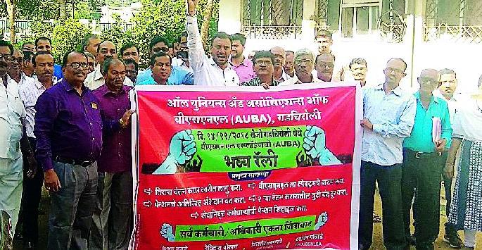 BSNL employees' demonstrations | बीएसएनएल कर्मचाऱ्यांची निदर्शने