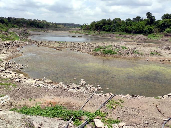 Parbhani: The Purna river along the Yeldari dam is dry | परभणी: येलदरी धरणासह पूर्णा नदी कोरडी Parbhani: The Purna river along the Yeldari dam is dry | परभणी: येलदरी धरणासह पूर्णा नदी कोरडी