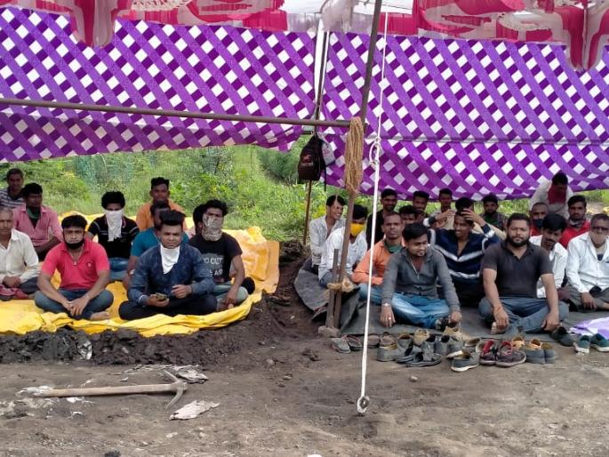 The workers' agitation has been going on for eight days | कामगारांचे आठ दिवसांपासून आंदोलन सुरूच The workers' agitation has been going on for eight days | कामगारांचे आठ दिवसांपासून आंदोलन सुरूच