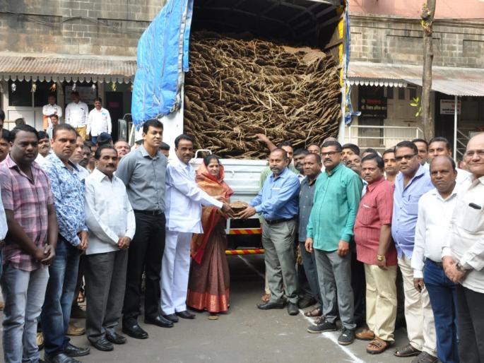 Kolhapur: 50 thousand sowns in the cemetery by the municipal corporation | कोल्हापूर :महापालिका कर्मचाऱ्यांतर्फे स्मशानभूमीस ५० हजार शेणी