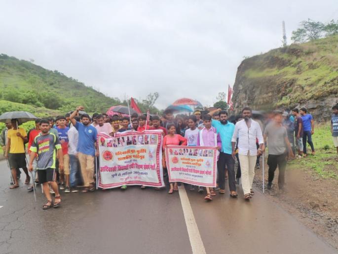 Arrival of Tribal Struggle Front | आदिवासी संघर्ष मोर्चाचे बोट्यात आगमन Arrival of Tribal Struggle Front | आदिवासी संघर्ष मोर्चाचे बोट्यात आगमन