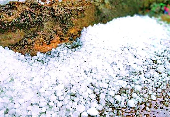 DesaiGanj hit hail | देसाईगंजला गारांचा तडाखा