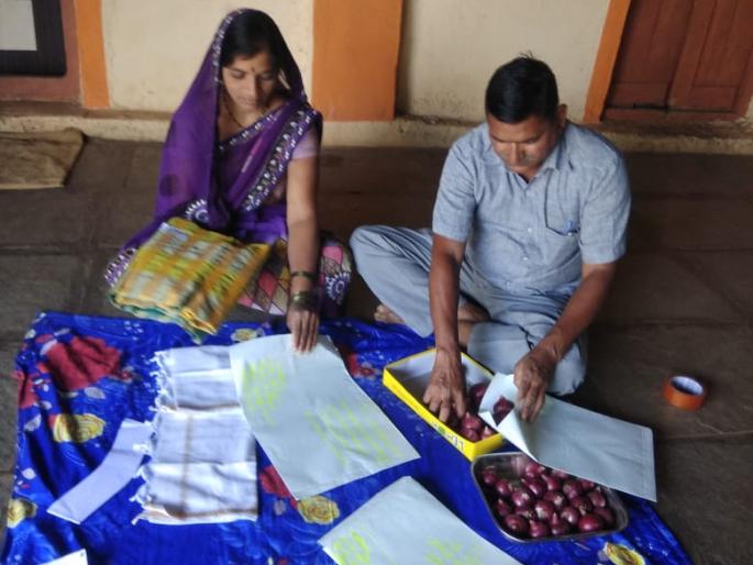 Trump couple getting a hat, saree and onion! | ट्रम्प दांपत्याला टोपी-उपरणे, साडी अन् कांदे !  Trump couple getting a hat, saree and onion! | ट्रम्प दांपत्याला टोपी-उपरणे, साडी अन् कांदे !