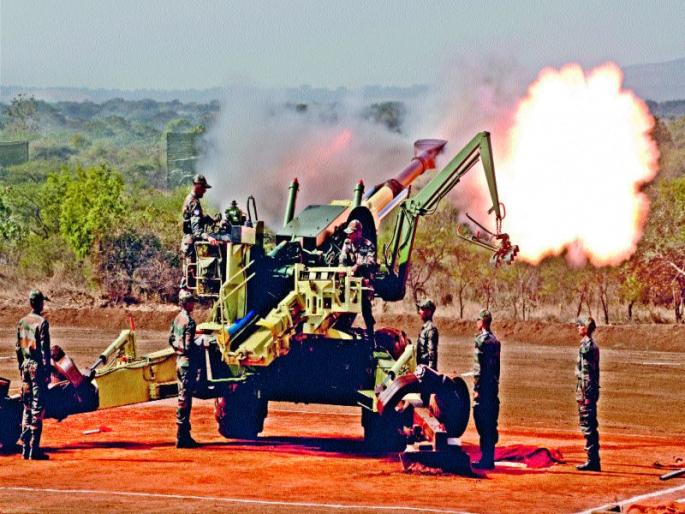 Bofors bomb attack: Artillery demonstrations thrash new war helicopter in Haridwar! | ‘बोफोर्स’चा बॉम्ब हल्ला आर्टिलरीचा प्रात्यक्षिक सोहळा मैदानावर युद्धजन्य परिस्थितीचा थरार नव्या लढाऊ हेलिकॉप्टरने वेधले लक्ष वीस सेकंदात ‘हर्बरा’ उद्ध्वस्त! Bofors bomb attack: Artillery demonstrations thrash new war helicopter in Haridwar! | ‘बोफोर्स’चा बॉम्ब हल्ला आर्टिलरीचा प्रात्यक्षिक सोहळा मैदानावर युद्धजन्य परिस्थितीचा थरार नव्या लढाऊ हेलिकॉप्टरने वेधले लक्ष वीस सेकंदात ‘हर्बरा’ उद्ध्वस्त!