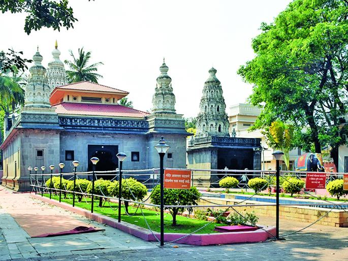 Alert also in the Panchayat Ganpati Temple of Sangli | corona virus-सांगलीच्या पंचायतन गणपती मंदिरातही सतर्कता
