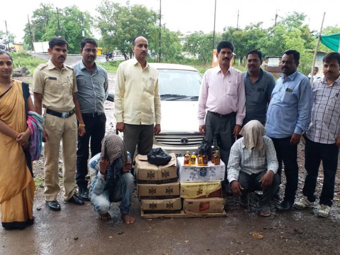 Excise department seized wine | उत्पादन शुल्क विभागाची कारवाई; सव्वा लाखाचा मुद्देमाल जप्त Excise department seized wine | उत्पादन शुल्क विभागाची कारवाई; सव्वा लाखाचा मुद्देमाल जप्त