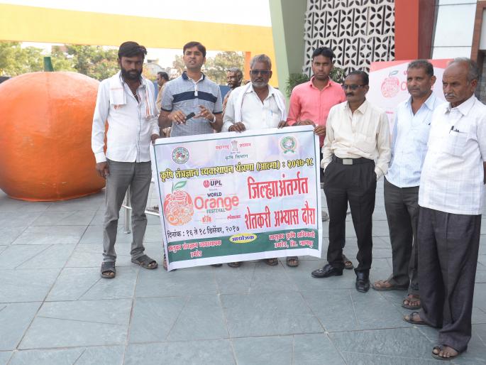 In the world of oranges in Nagpur | नागपुरात संत्र्यांच्या जगात रमले शेतकरी