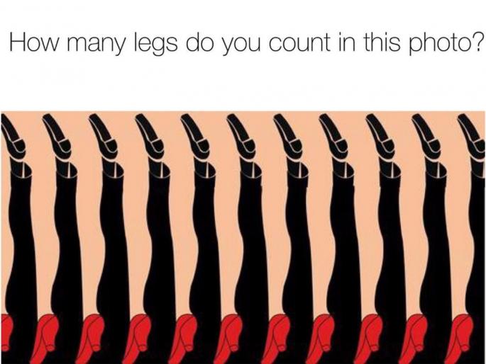 Optical illusion : How many legs do you see in this picture | Optical Illusion: या फोटोत तुम्हाला किती पाय दिसत आहेत? केवळ जीनिअस लोकच देऊ शकतील बरोबर उत्तर! Optical illusion : How many legs do you see in this picture | Optical Illusion: या फोटोत तुम्हाला किती पाय दिसत आहेत? केवळ जीनिअस लोकच देऊ शकतील बरोबर उत्तर!
