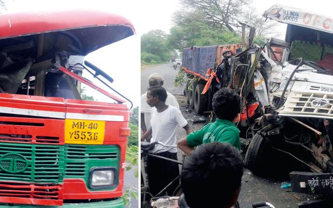 Truck driver, bus driver killed | ट्रक-बसची धडक, बसचालक ठार