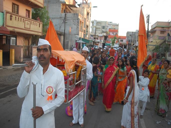 Palanquin procession in Bajajnagar | बजाजनगरात पालखी मिरवणूक  Palanquin procession in Bajajnagar | बजाजनगरात पालखी मिरवणूक