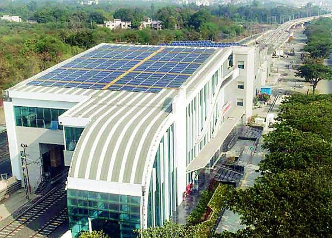 Solar Power: 65% Energy Solar Power in Nagpur Metro Project | नागपूर मेट्रो प्रकल्पात सोलरद्वारे ६५ टक्के ऊर्जा