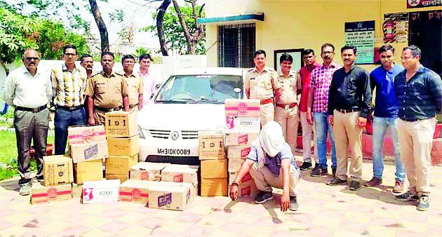 4.78 lakhs of piracy caught | ४.७८ लाखांचा दारूसाठा पकडला