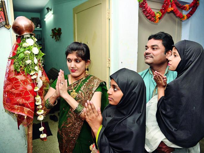 Welcome to the celebration of Marathi New Year by the Nagpur citizens | उपराजधानीत मराठी नववर्षाचे नागरिकांनी केले जल्लोषात स्वागत