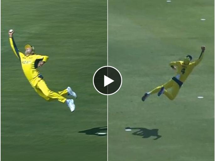 ICC Champions Trophy 2025 Alex Carey Pulls Off Stunning One Handed Catch To Dismiss Phil Salt During AUS vs ENG Match Watch Video | डोन्ट व्हरी आय एम 'कॅरी'! अ‍ॅलेक्सनं हवेत उडी मारुन एका हातात पकडलेला झेल बघाच (VIDEO)
