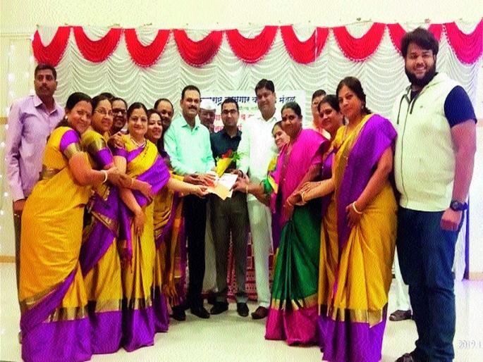 First singles women's team in hymn competition | भजन स्पर्धेत एकलहरे महिला संघ प्रथम  First singles women's team in hymn competition | भजन स्पर्धेत एकलहरे महिला संघ प्रथम