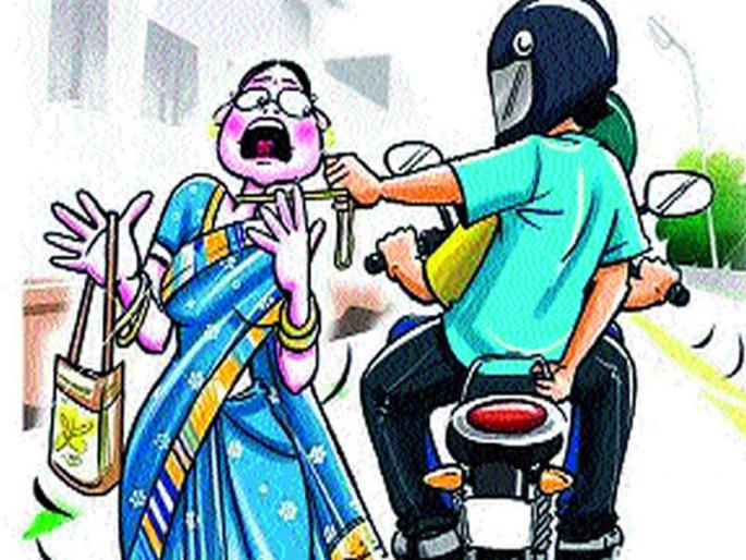 The woman was caught in the necklace at Jai Bhawanirod | जयभवानीरोड येथे सोनसाखळी चोरट्यास महिलेने पकडले The woman was caught in the necklace at Jai Bhawanirod | जयभवानीरोड येथे सोनसाखळी चोरट्यास महिलेने पकडले