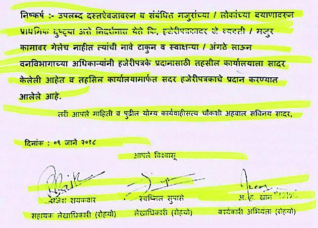 False laborers, rings and bills were paid to Roho in Melghat | मेळघाटात रोहयो कामात बनावट मजूर, अंगठ्याने देयके काढली False laborers, rings and bills were paid to Roho in Melghat | मेळघाटात रोहयो कामात बनावट मजूर, अंगठ्याने देयके काढली
