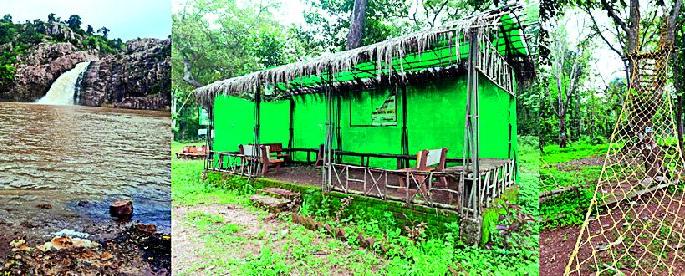 The Hazarafall area was deserted without tourists | पर्यटकांविना हाजराफॉल परिसर पडला ओसाड The Hazarafall area was deserted without tourists | पर्यटकांविना हाजराफॉल परिसर पडला ओसाड