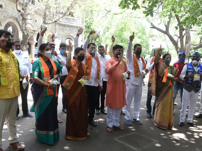 BJP's agitation for increase in milk subsidy | दुधाच्या अनुदानवाढीसाठी भाजपचे आंदोलन