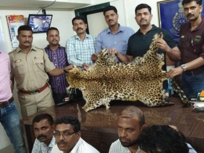  Four of the sellers of leopard sticks to Thane's Junk | बिबट्याची कातडी विकणाऱ्यां चौघांना ठाणेच्या येऊर वनाधिकाऱ्यांकडून अटक