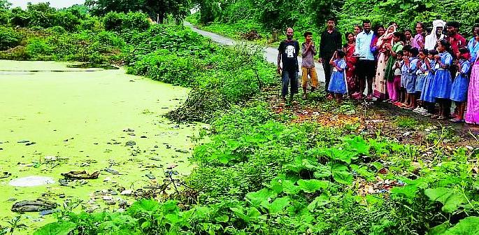 Hedos is a two-to-four-scale mosquito school | दोनशे फुटाच्या खड्ड्यांतील डासांचा शाळेत हैदोस Hedos is a two-to-four-scale mosquito school | दोनशे फुटाच्या खड्ड्यांतील डासांचा शाळेत हैदोस