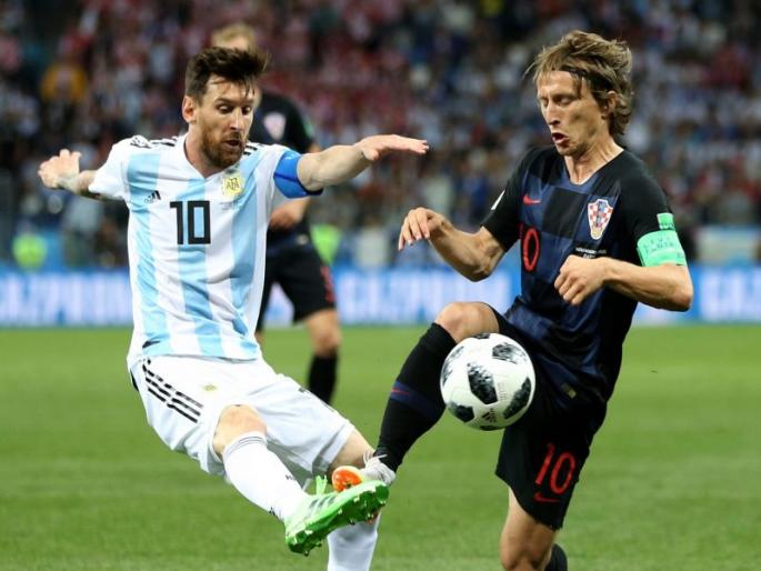 FIFA FOOTBALL World Cup 2018: 3-0 victory Croatia over Argentina | FIFA FOOTBALL World Cup 2018: क्रोएशियाचा अर्जेंटिनावर 3-0नं विजय FIFA FOOTBALL World Cup 2018: 3-0 victory Croatia over Argentina | FIFA FOOTBALL World Cup 2018: क्रोएशियाचा अर्जेंटिनावर 3-0नं विजय
