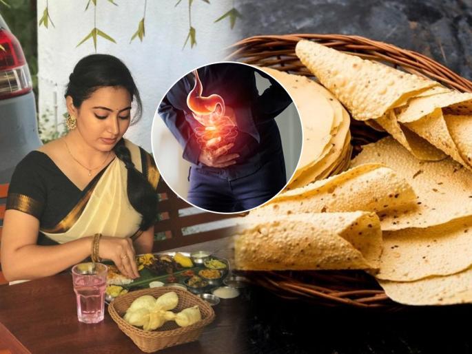 How About Digestion of Udid Papad Diet Tips : Do you eat papad every day because you like it? Light papad takes longer to digest, you know? | आवडतो म्हणून तुम्हीही रोज पापड खाता?हलका पापड पचायला लागतो जास्त वेळ, माहिती आहे?