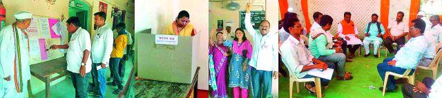 Voters reaching live centers | थेट केंद्रांवर पोहोचले मतदार Voters reaching live centers | थेट केंद्रांवर पोहोचले मतदार