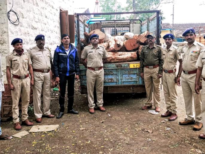 Tempo confiscated along with timber while smuggling timber worth lakhs of goods! | लाखोच्या मालाच्या लाकडाचा तस्करी करतांना लाकडासह टेम्पो जप्त ! Tempo confiscated along with timber while smuggling timber worth lakhs of goods! | लाखोच्या मालाच्या लाकडाचा तस्करी करतांना लाकडासह टेम्पो जप्त !