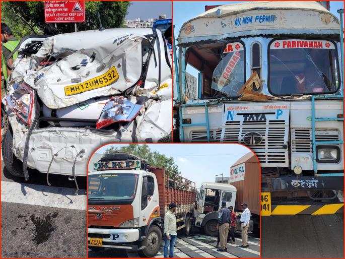 Series of accidents continue in Navale Pul area Two accidents at the same place | नवले पुल परिसरात अपघातांची मालिका सुरूच; एकाच ठिकाणी दोन अपघात Series of accidents continue in Navale Pul area Two accidents at the same place | नवले पुल परिसरात अपघातांची मालिका सुरूच; एकाच ठिकाणी दोन अपघात