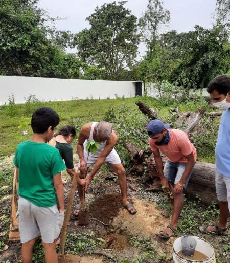 150 varieties of trees were planted by Lokbiradari project in Gadchiroli | लोकबिरादरी प्रकल्पातर्फे लावण्यात आली विविध जातींची १५० रोपटी 150 varieties of trees were planted by Lokbiradari project in Gadchiroli | लोकबिरादरी प्रकल्पातर्फे लावण्यात आली विविध जातींची १५० रोपटी
