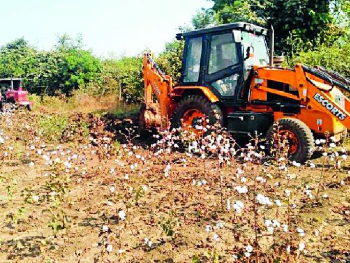 Jcb taken from a vertical crop for the construction of the tower | टॉवर उभारणीसाठी उभ्या पिकातून नेला जेसीबी Jcb taken from a vertical crop for the construction of the tower | टॉवर उभारणीसाठी उभ्या पिकातून नेला जेसीबी