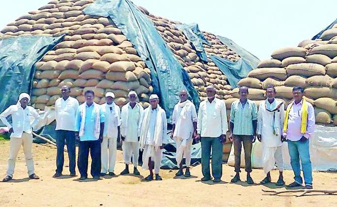 Paddy purchased at the opening | खरेदी केलेले धान उघड्यावरच