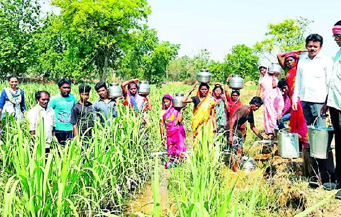 Heavy water shortage at Bothalei | बोथली येथे भीषण पाणीटंचाई Heavy water shortage at Bothalei | बोथली येथे भीषण पाणीटंचाई
