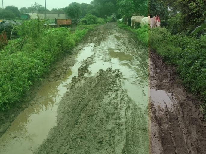 It became difficult to travel on the Jalgaon-Neur-Jaulke road | जळगाव नेऊर -जऊळके रस्त्यावर प्रवास करणे झाले अवघड It became difficult to travel on the Jalgaon-Neur-Jaulke road | जळगाव नेऊर -जऊळके रस्त्यावर प्रवास करणे झाले अवघड