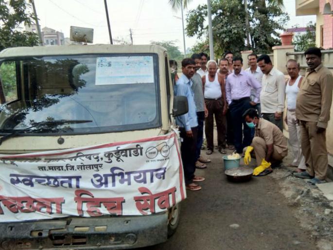 Cleanliness is happening in Kurduvadi! Municipal Council Program: Weekly market waste will take place at night | कुर्डूवाडीत स्वच्छतेचा होतोय जागर ! नगरपरिषदेचा उपक्रम : आठवडा बाजारातील कचरा रात्रीच उचलणार