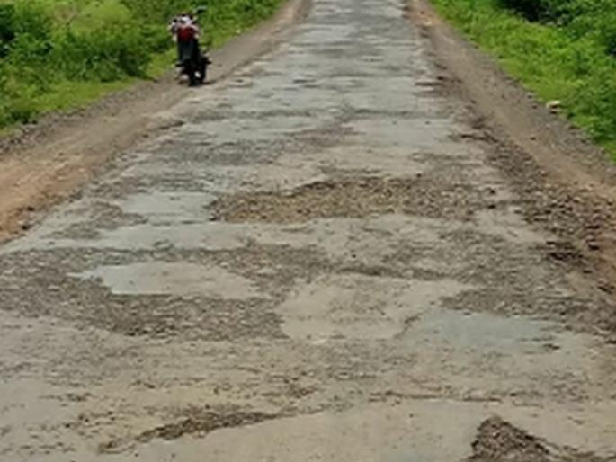 Poor condition of Vasmar-Dhamnar road | वसमार-धमणार रस्त्याची दुरवस्था Poor condition of Vasmar-Dhamnar road | वसमार-धमणार रस्त्याची दुरवस्था
