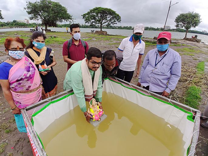 Ganpati Festival - Emphasis on immersion of eco-friendly Ganesh idols | Ganpati Festival -पर्यावरणपूरक गणेशमूर्ती विसर्जनावर भर Ganpati Festival - Emphasis on immersion of eco-friendly Ganesh idols | Ganpati Festival -पर्यावरणपूरक गणेशमूर्ती विसर्जनावर भर