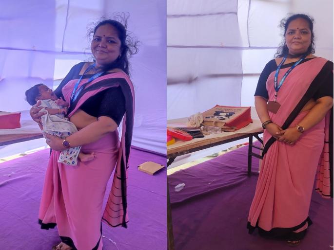 Nursery at polling station for babies accompanying women | महिलांसोबत येणाऱ्या बाळांसाठी मतदान केंद्रावर पाळणाघर Nursery at polling station for babies accompanying women | महिलांसोबत येणाऱ्या बाळांसाठी मतदान केंद्रावर पाळणाघर