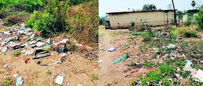 Glue the head to the unclean | सिरोंचाला अस्वच्छतेचा विळखा Glue the head to the unclean | सिरोंचाला अस्वच्छतेचा विळखा