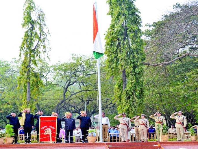 Republic Day celebrations in the area; Bharat Mata's Glory | परिसरात प्रजासत्ताक दिन उत्साहात; भारत मातेचा जयघोष Republic Day celebrations in the area; Bharat Mata's Glory | परिसरात प्रजासत्ताक दिन उत्साहात; भारत मातेचा जयघोष