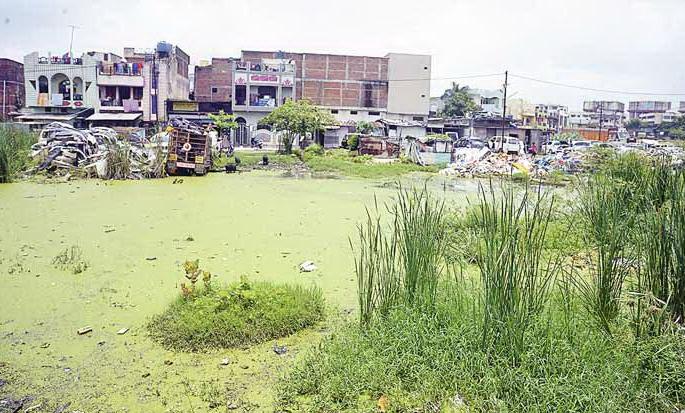 The slums in Nagpur have been flooded for over a month; Risk of illness | नागपुरातील वस्त्यांमध्ये महिनाभरापासून पाणी साचले; अनारोग्याचा धोका The slums in Nagpur have been flooded for over a month; Risk of illness | नागपुरातील वस्त्यांमध्ये महिनाभरापासून पाणी साचले; अनारोग्याचा धोका