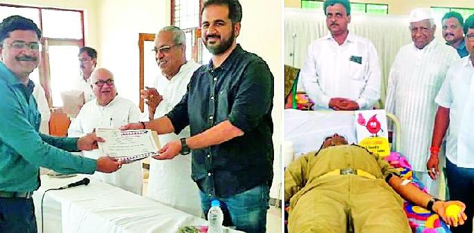 Blood donation done by 310 donors in Desaiganj camp | देसाईगंज येथील शिबिरात ३१० रक्तदात्यांनी केले रक्तदान Blood donation done by 310 donors in Desaiganj camp | देसाईगंज येथील शिबिरात ३१० रक्तदात्यांनी केले रक्तदान
