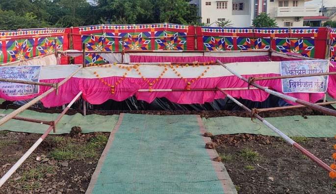 Artificial ponds for first stage immersion | पहिल्या टप्प्यातील विसर्जनासाठी कृत्रिम तलाव