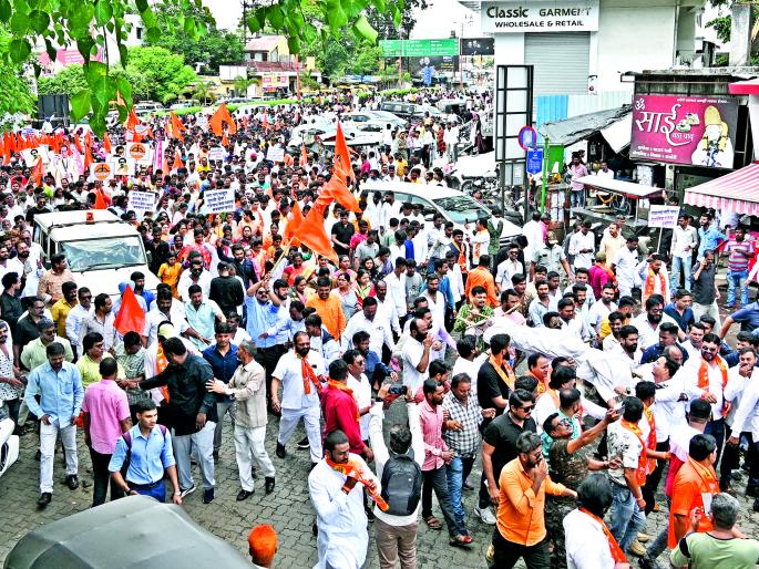 Tirdi Morcha in Nashik, increase in security | नाशिकमध्ये तिरडी मोर्चा, बंदोबस्तात वाढ Tirdi Morcha in Nashik, increase in security | नाशिकमध्ये तिरडी मोर्चा, बंदोबस्तात वाढ