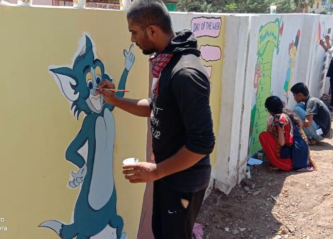 Ramnagar school walls should talk! | रामनगर शाळेच्या भिंती लागल्या बोलू !