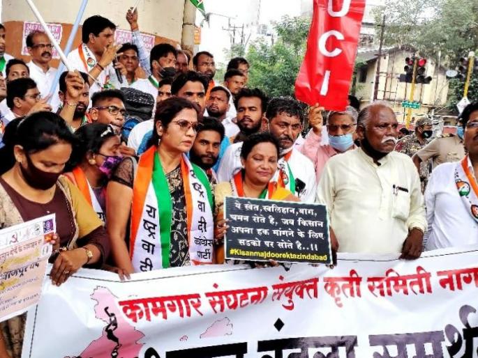 bharat band responce in nagpur | नागपुरात उमटले भारत बंदचे पडसाद bharat band responce in nagpur | नागपुरात उमटले भारत बंदचे पडसाद