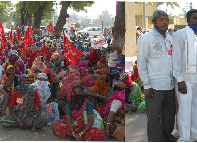 Demonstrations of Janandolan Sangharsh Samiti in Satana | सटाण्यात जनआंदोलन संघर्ष समितीची निदर्शने