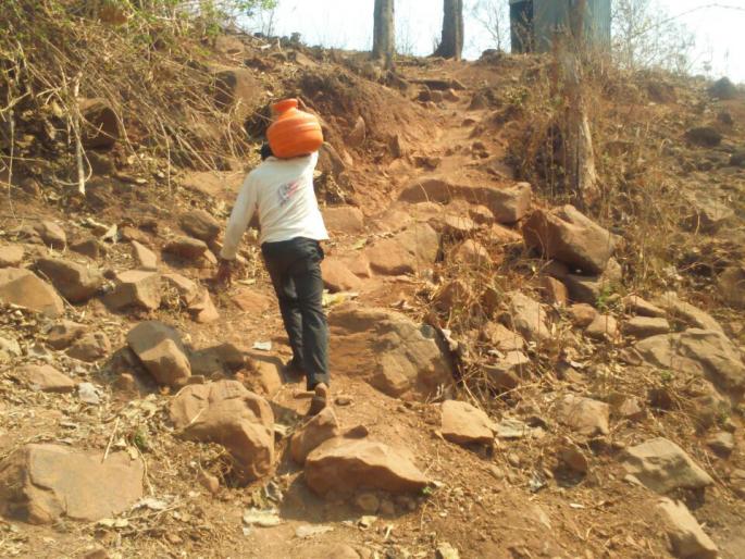 Water shortage: Half of the village of Ghanapethar in Chandrapur district is left | पाणीटंचाई: चंद्रपूर जिल्ह्यातल्या घनपठार गावातील निम्मे गावकरी गाव सोडून गेले Water shortage: Half of the village of Ghanapethar in Chandrapur district is left | पाणीटंचाई: चंद्रपूर जिल्ह्यातल्या घनपठार गावातील निम्मे गावकरी गाव सोडून गेले