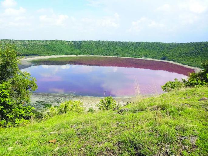 Corona's Lonar Lake hits development and conservation | कोरोनाचा लोणार सरोवर विकास व संवर्धनाला फटका Corona's Lonar Lake hits development and conservation | कोरोनाचा लोणार सरोवर विकास व संवर्धनाला फटका